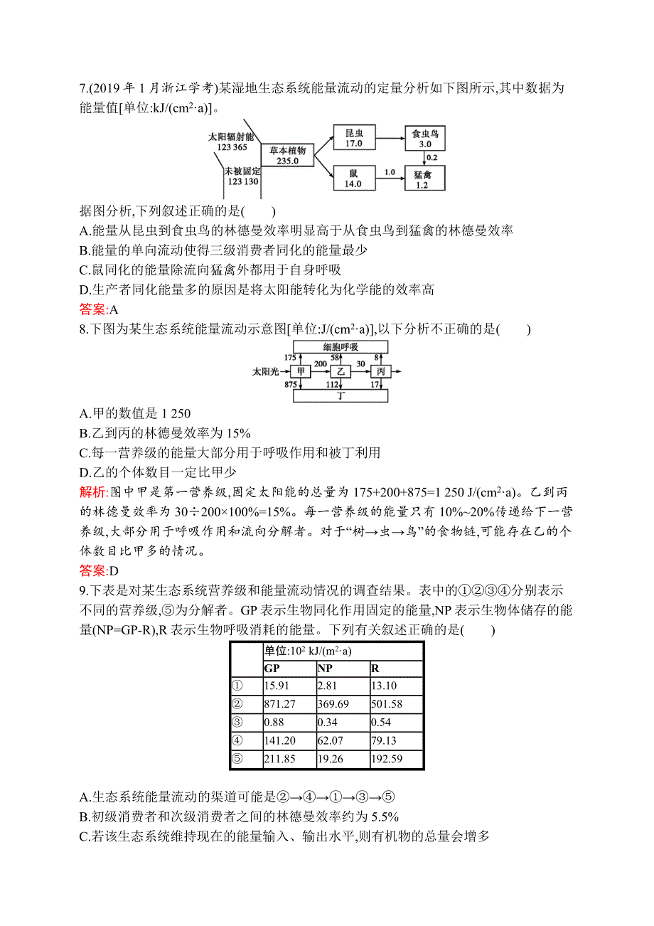 2019-2020学年新培优同步北师大版高中生物必修三练习：第4章 第1节　生态系统是一个相对稳定的系统 二 三 四 WORD版含解析.docx_第3页