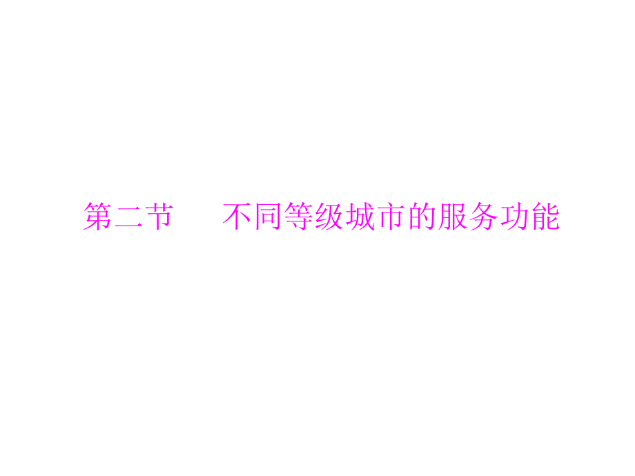 2013年《随堂优化训练》人教版地理必修2课件：2.2 不同等级城市的服务功能.ppt_第1页