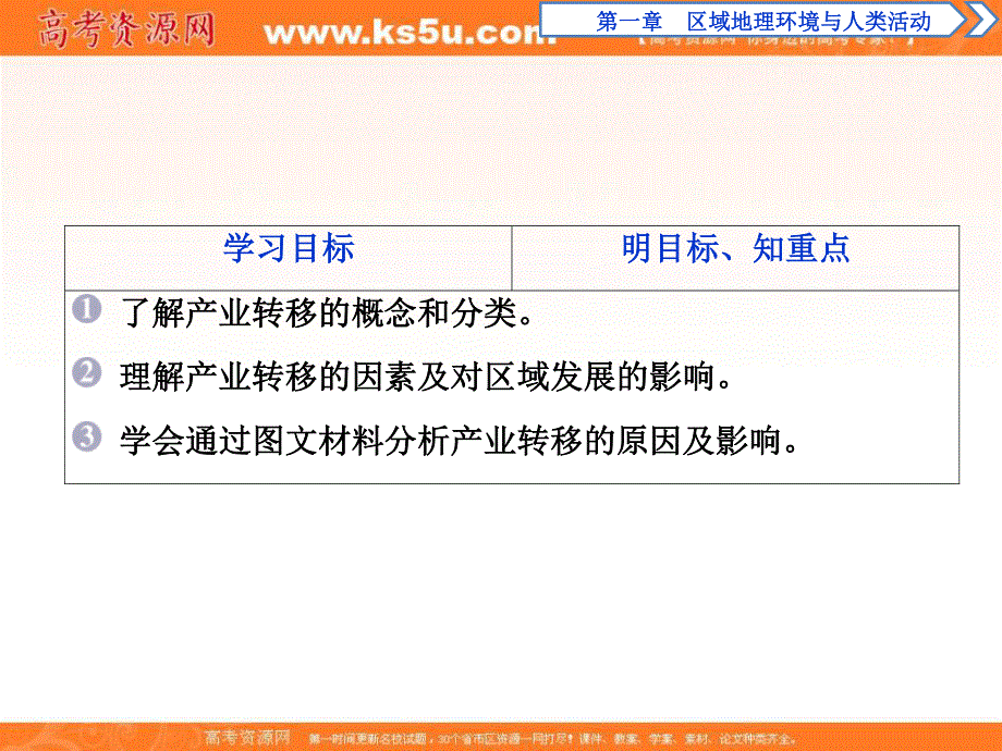 2019-2020学年新一线优化增分同步高中湘教版地理必修三课件：第一章 4 第四节　2 第2课时　产业转移 .ppt_第2页