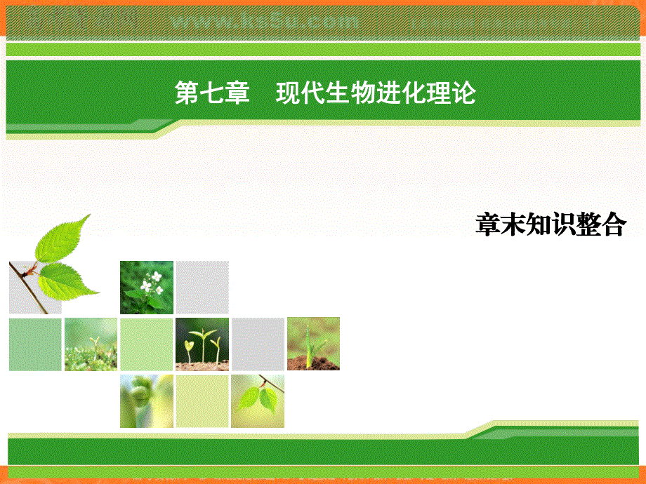 2018年生物同步优化指导（人教版必修2）课件：章末知识整合7 .ppt_第1页