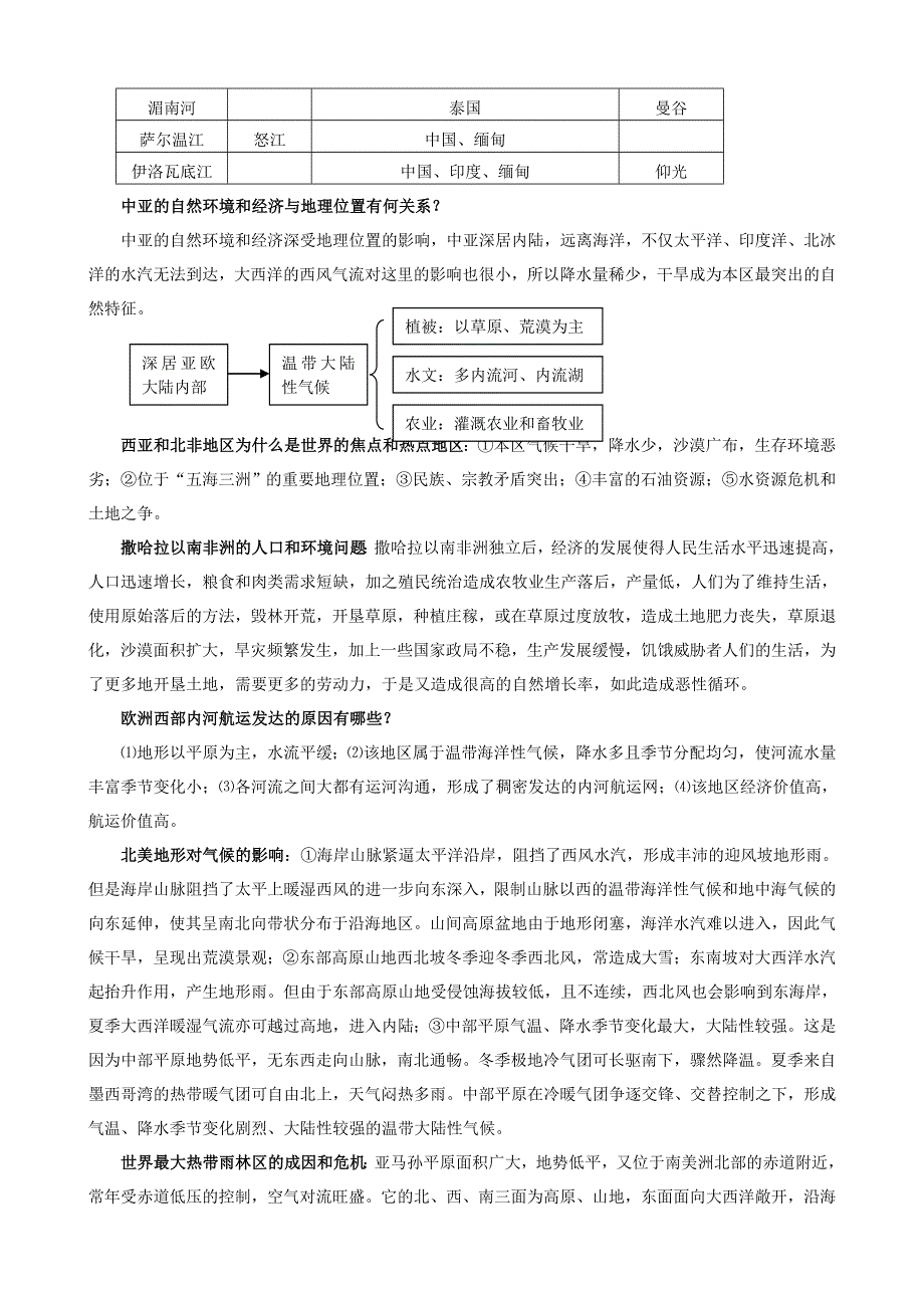 专题《世界地理复习》教案.doc_第3页