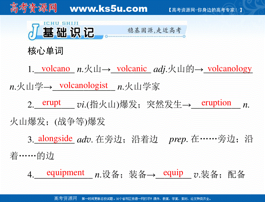 2020年高考英语一轮复习课件：第一部分 选修6 UNIT 5 THE POWER OF NATURE .ppt_第2页