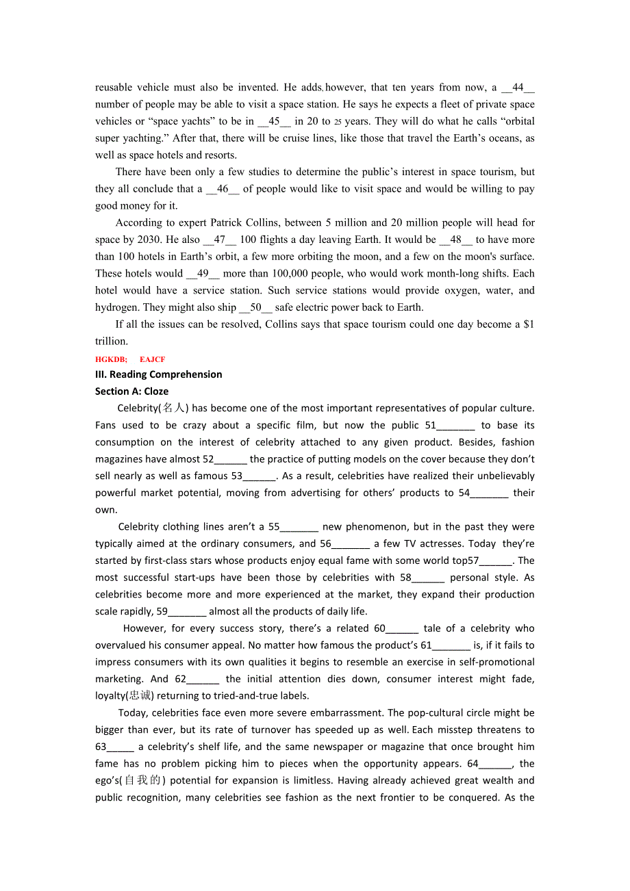 上海市松江区第二中学2015届高三下学期开学考试英语试卷 WORD版含答案.doc_第2页