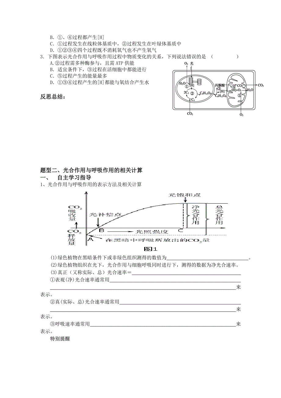 [原创]高三生物单元测试题 光合作用与呼吸综合题型分析.doc_第2页