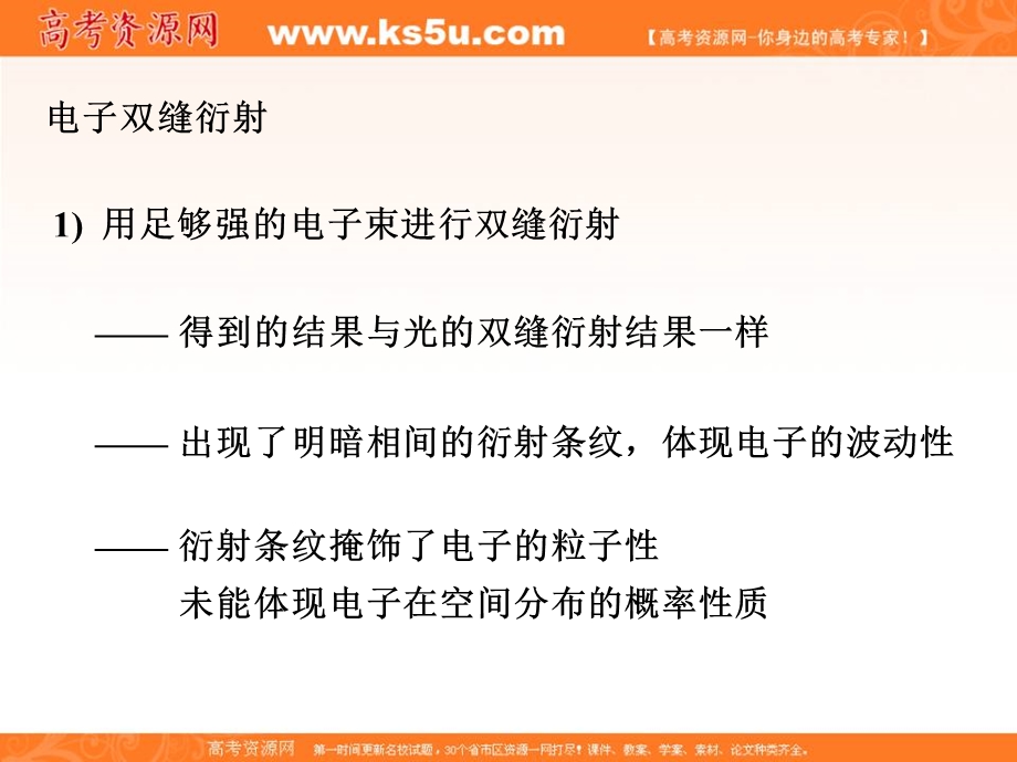 2017年秋人教版高中物理选修3-5精选课件：17-4 概率波 .ppt_第2页