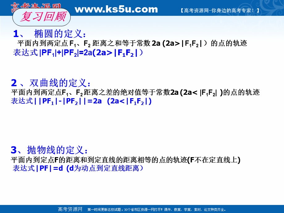 2018年优课系列高中数学苏教版选修1-1 2-5 圆锥曲线的共同性质 课件（16张） .ppt_第2页