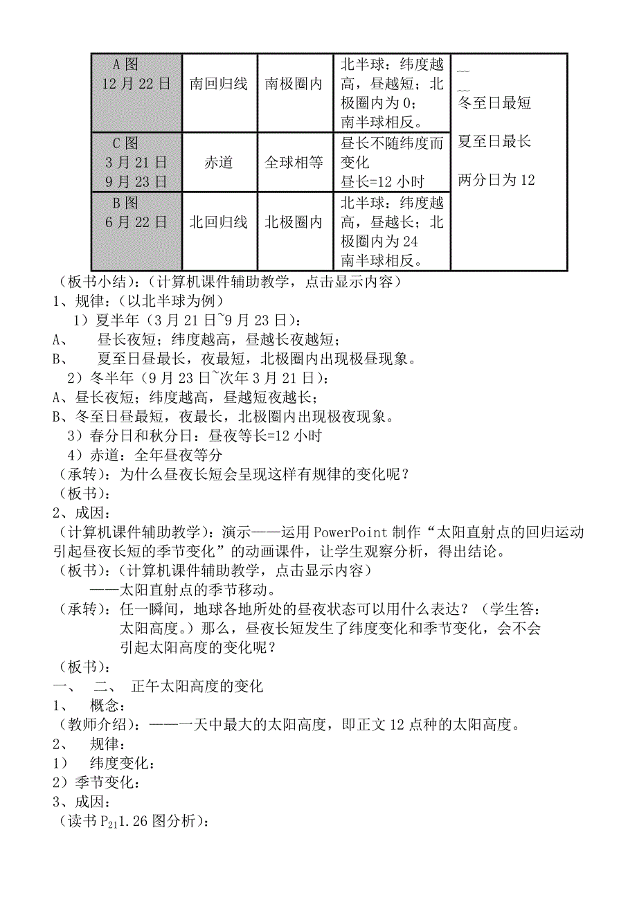 专题《地球运动的地理意义》教案（湘教版）.doc_第2页