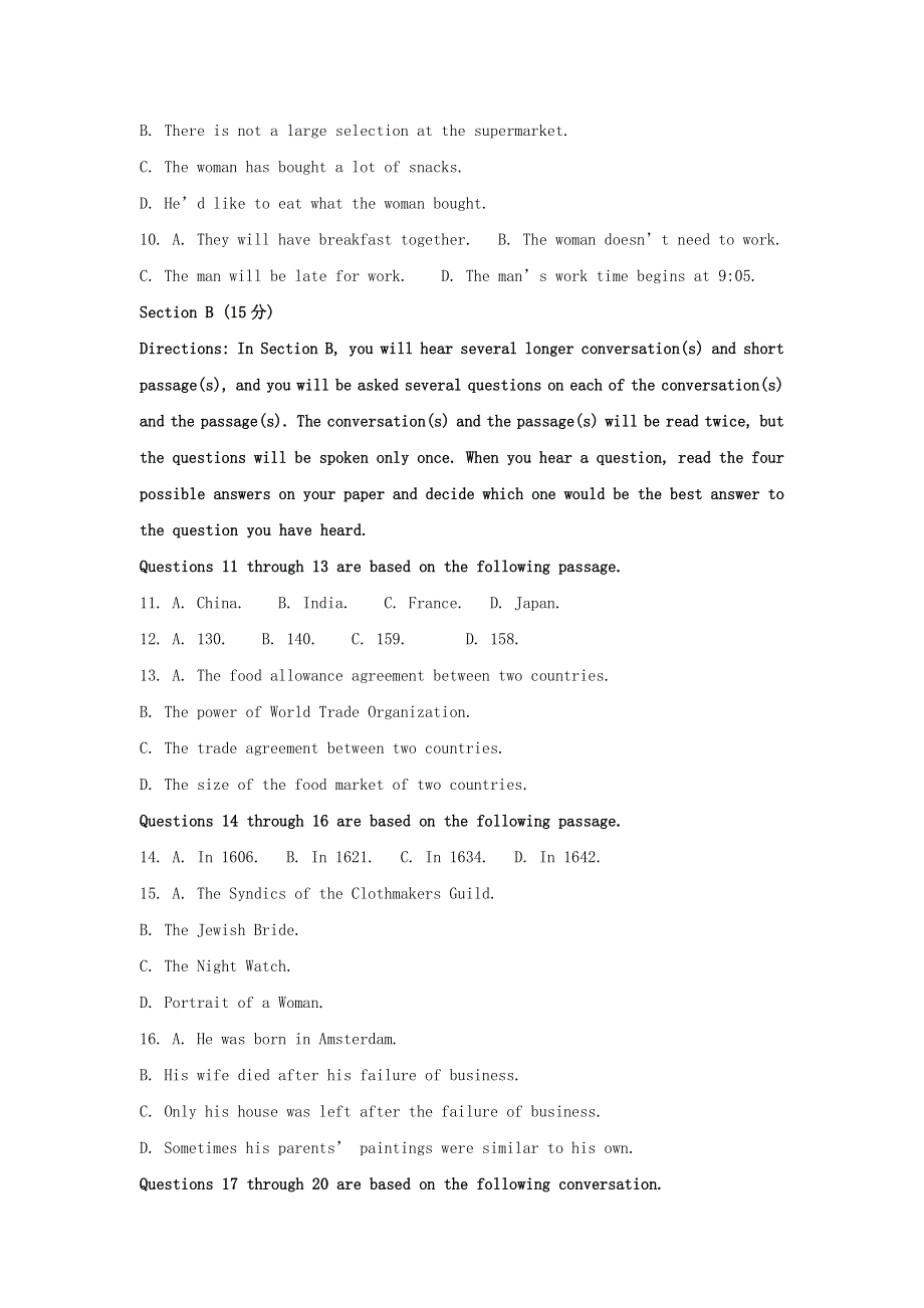 上海市金山中学2020-2021学年高一英语上学期期中试题（含解析）.doc_第2页