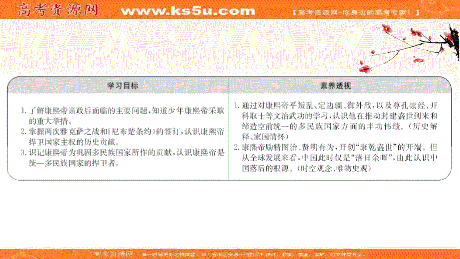 2020-2021学年历史高中人教版选修4课件：1-3 统一多民族国家的捍卫者康熙帝 .ppt_第2页