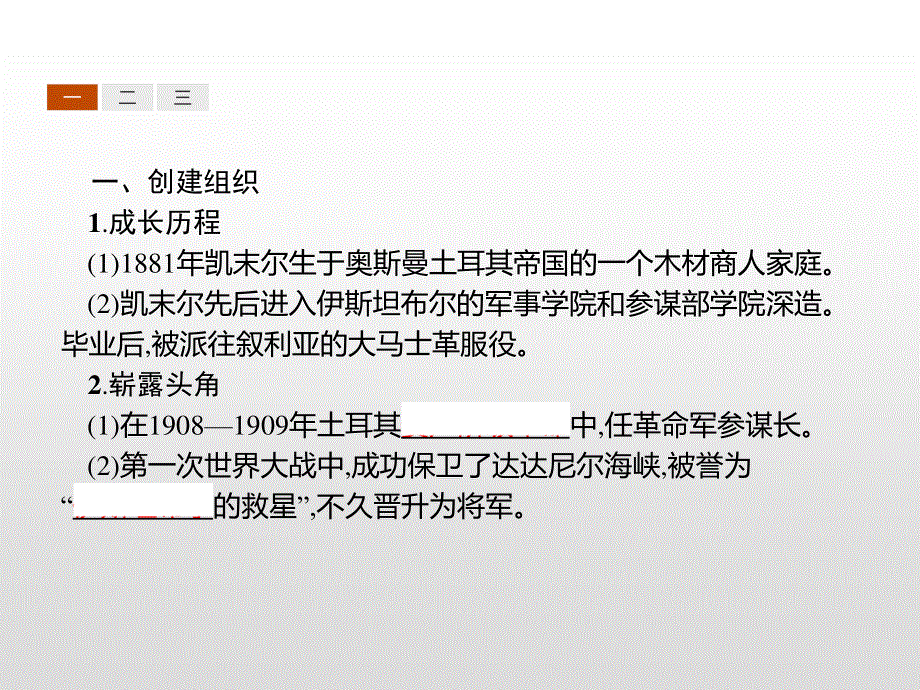 2019-2020学年新提分同步人民版历史选修四课件：专题4 4 “土耳其之父”凯末尔 .pptx_第3页