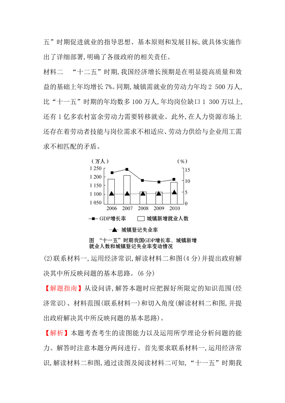 《课时讲练通》2017-2018学年高中政治（人教版）必修一 2012年高考分类题库（人教大纲版）考点3 产业和劳动者 WORD版含解析.doc_第3页