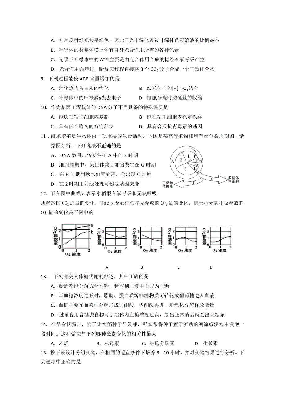 上海市长宁区2012届高三上学期期末质量抽测（生命科学）.doc_第2页