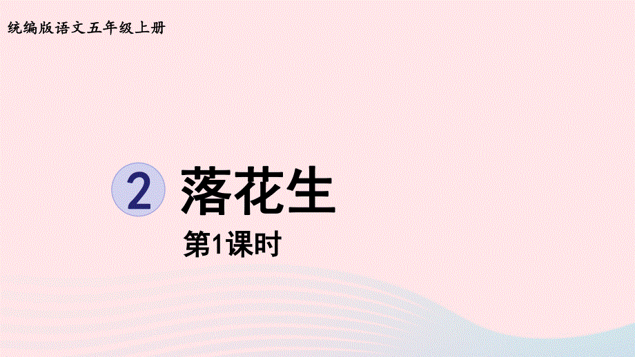 2022五年级语文上册 第1单元 2落花生第1课时上课课件 新人教版.pptx_第1页