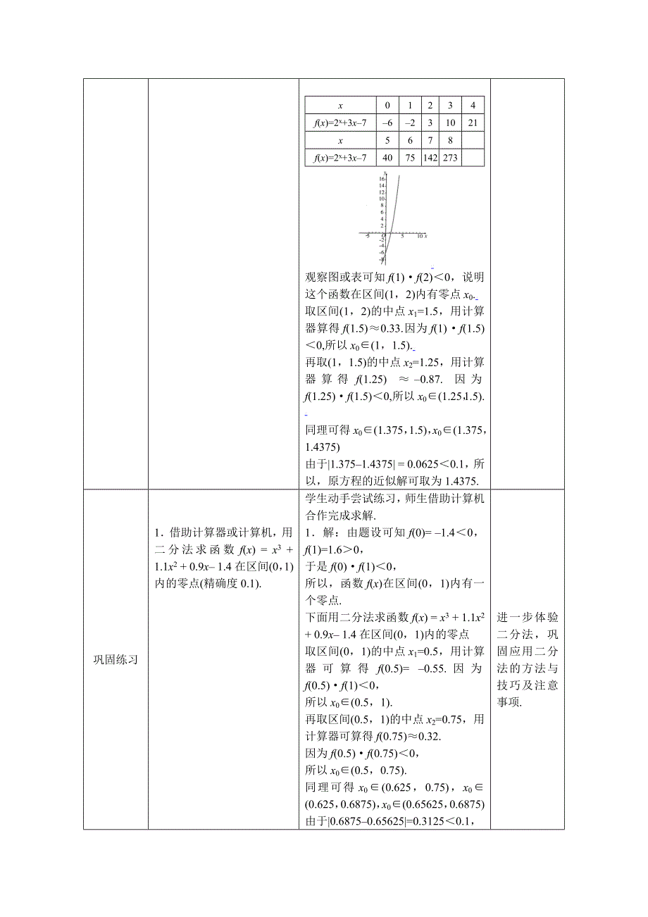 [教案精品]新课标高中数学人教A版必修一全册教案3.1.3用二分法求方程的近似解.doc_第3页