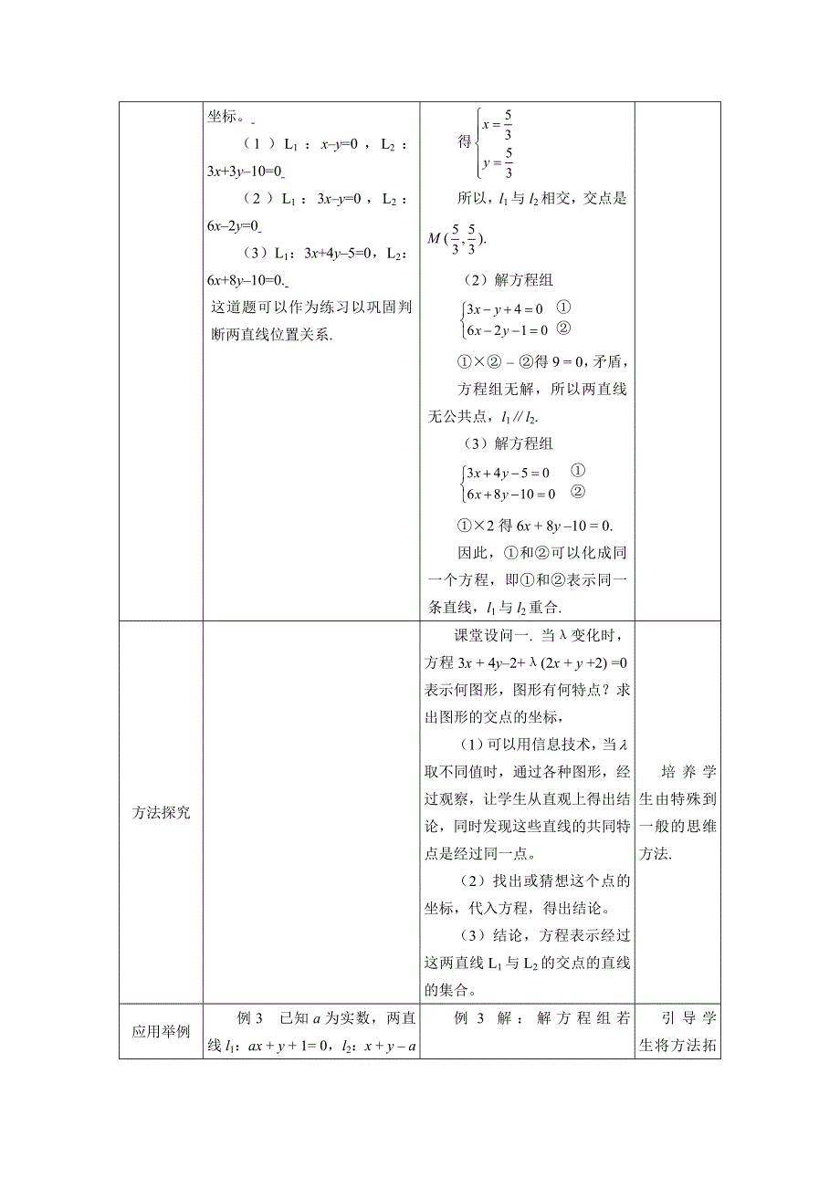 [教案精品]新课标高中数学人教A版必修二全册教案3.3.1两直线的交点坐标.doc_第3页