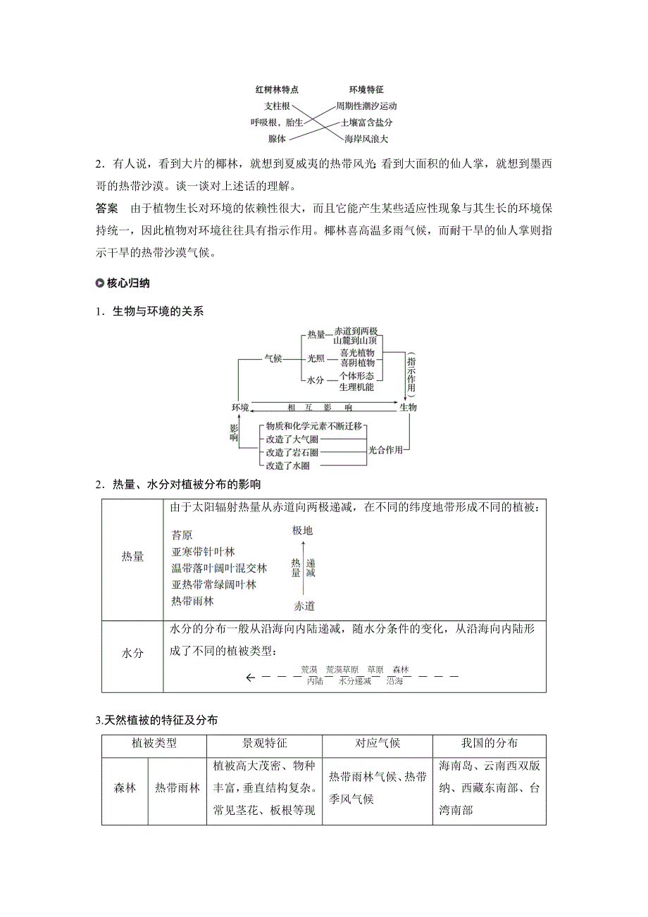 2019-2020学年新教材导学同步人教版（2019）地理必修第一册精练：第5章 植被与土壤 第一节 WORD版含解析.docx_第3页