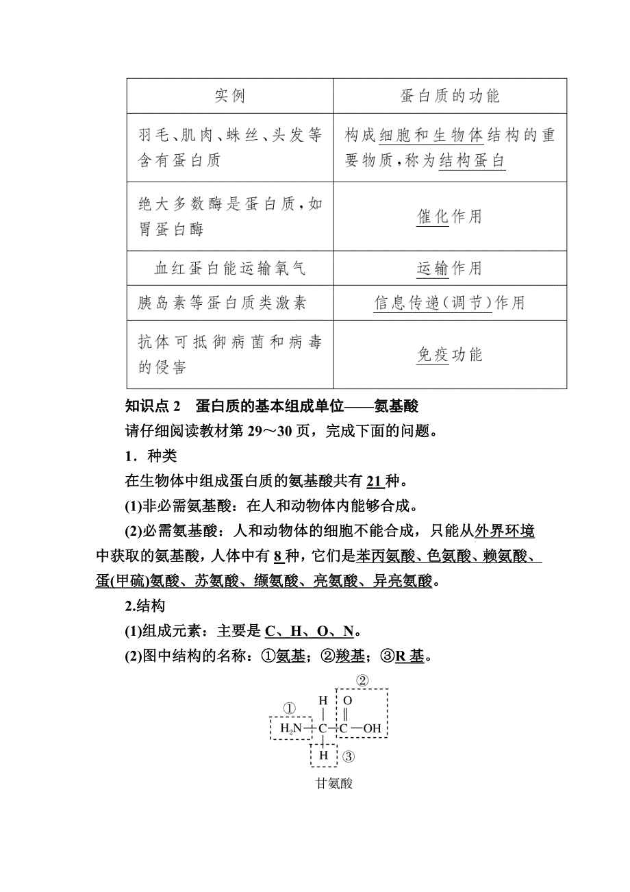 2019-2020学年新教材课标版生物必修一教师用书：2-4蛋白质是生命活动的主要承担者 WORD版含答案.docx_第2页