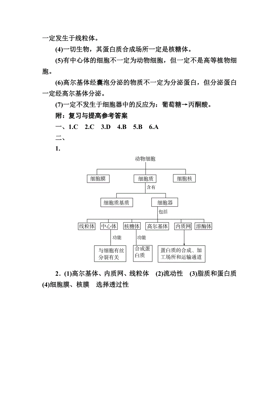 2019-2020学年新教材课标版生物必修一教师用书：章末整合提升3　细胞的基本结构 WORD版含答案.docx_第3页