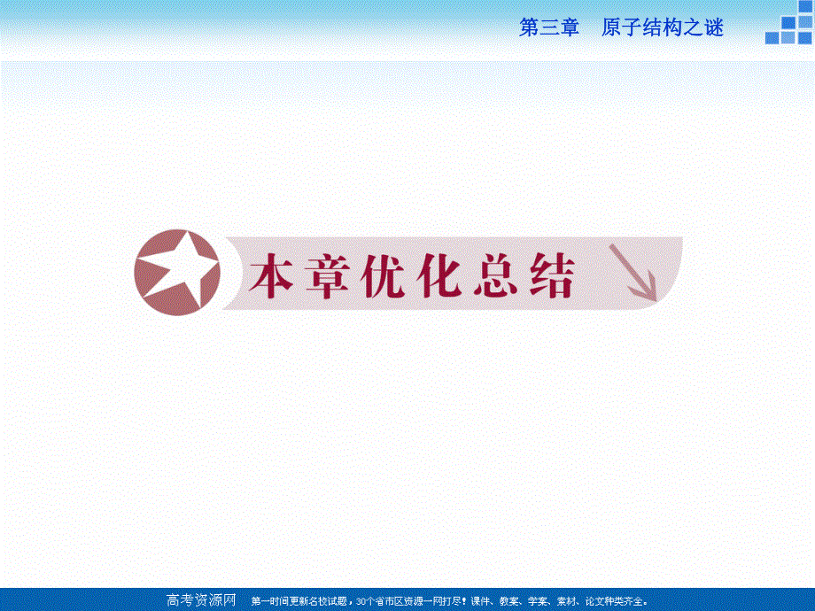 16-17物理粤教版选修3-5 第三章原子结构之谜 本章总结 课件 .ppt_第1页