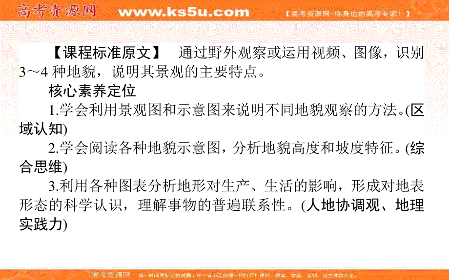 2019-2020学年新教材素养突破人教版地理必修第一册课件：4-第二节　地貌的观察 .ppt_第2页