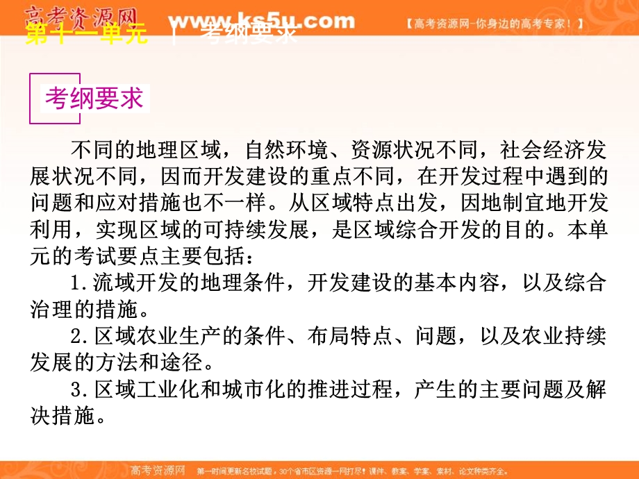 2012届高考地理高考复习方案一轮复习课件（鲁教版）：第36讲　流域综合开发与可持续发展——以长江流域为例.ppt_第2页