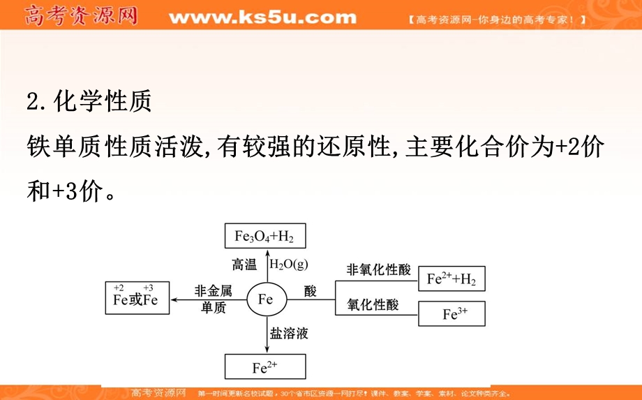 2020年高考化学人教版一轮总复习课件：铁及其重要化合物（22张） .ppt_第3页