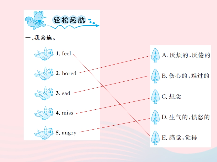 2022五年级英语上册 Module 9 Unit１Are you feeling bored第一课时习题课件 外研版（三起）.ppt_第2页