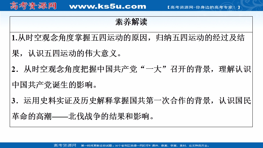 2020-2021学年历史人教版必修1课件：第4单元 第14课　新民主主义革命的崛起 .ppt_第3页