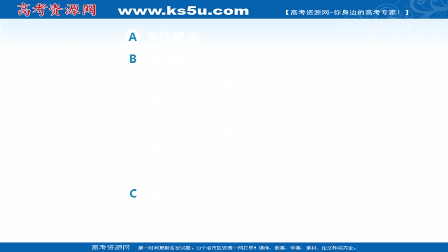 2021届新高考政治二轮复习艺体生专用课件：专题十六 国家和国际组织 .ppt_第2页