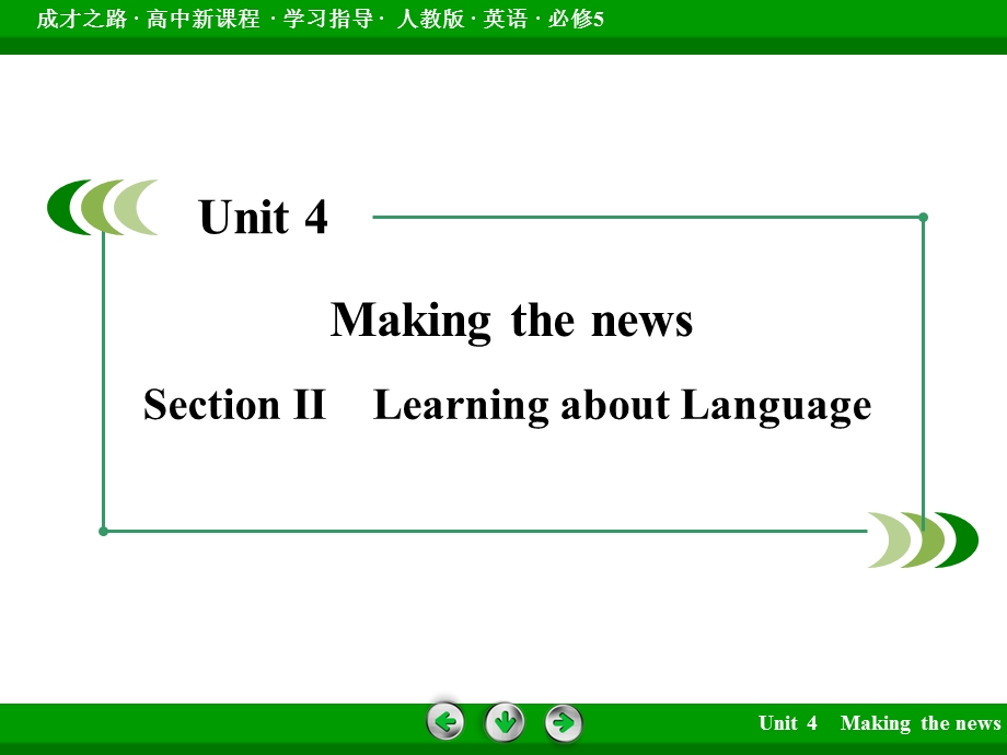 2015-2016学年高二人教版英语必修五课件：UNIT 4 MAKING THE NEWS SECTION 2 .ppt_第2页