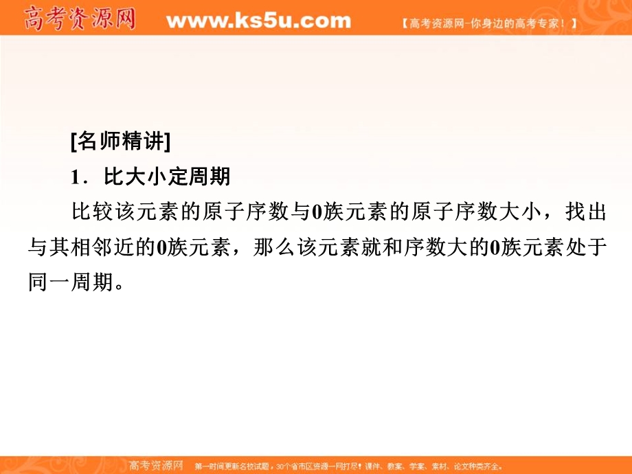 2018年化学同步优化指导（人教版必修2）课件：第01章 第01节 微课堂1 根据原子序数确定元素在元素周期表中位置的方法——稀有气体定位 .ppt_第2页