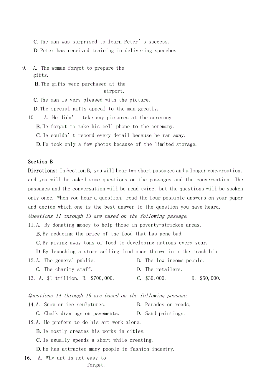 上海市浦东新区2020届高三英语上学期教学质量检测（一模）试题.doc_第2页