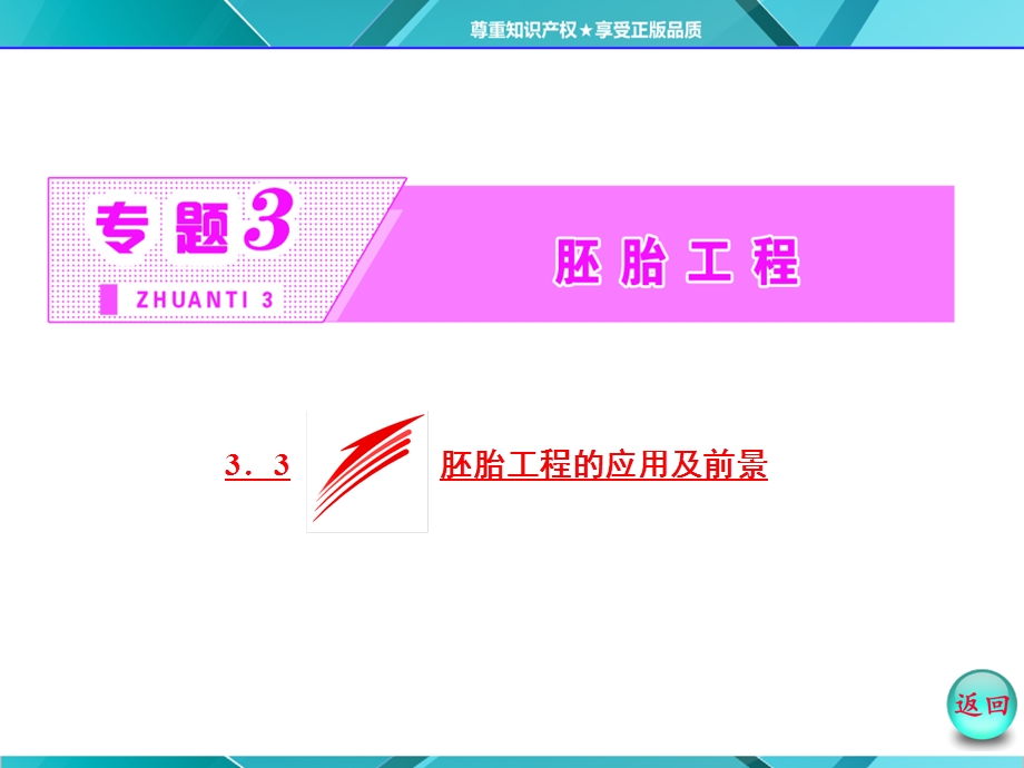 2016年《三维设计》同步课堂人教版选修3课件 第1部分 专题3 3.3 胚胎工程的应用及前景.ppt_第2页