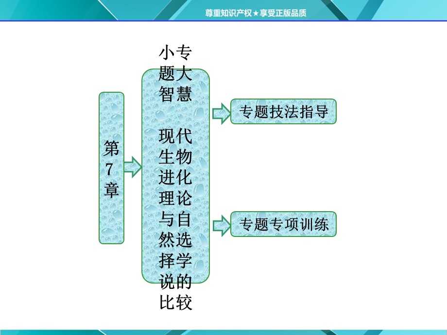 2016年《三维设计》人教版必修2课件 第7章 小专题 大智慧 现代生物进化理论与自然选择学说的比较.ppt_第1页