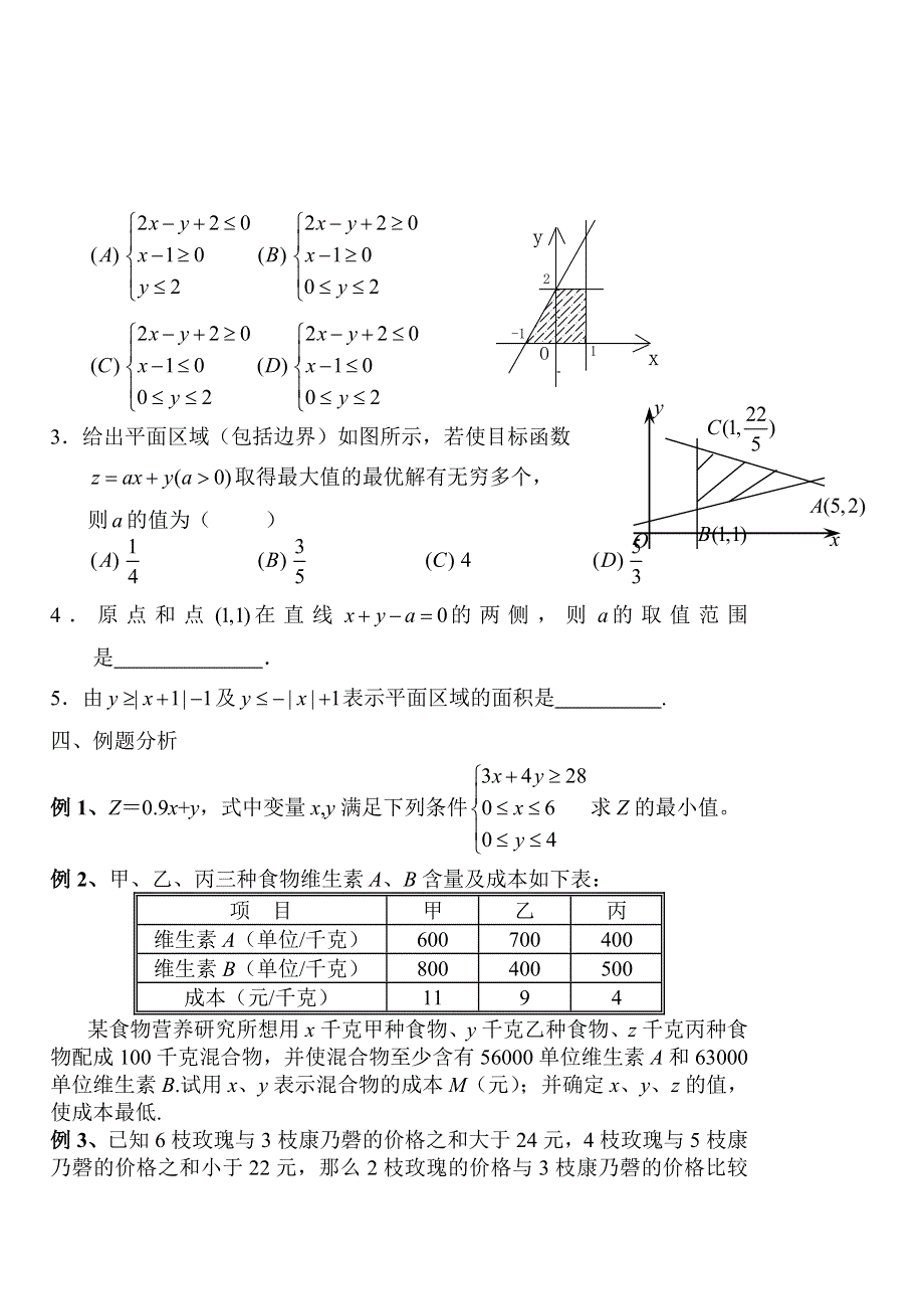 [原创]高考数学总复习076线性规划.doc_第3页