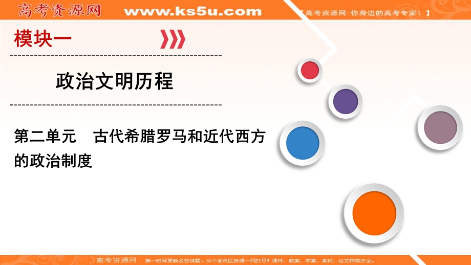 2020年高考历史总复习精讲练课件：第二单元 古代希腊罗马和近代西方的政治制度 第5讲 .ppt_第1页