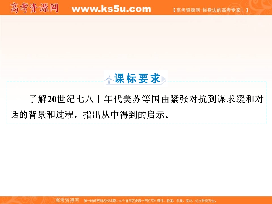 2018年历史同步优化指导（人民版选修3）课件：专题4-4 紧张对抗中的缓和与对话 .ppt_第3页