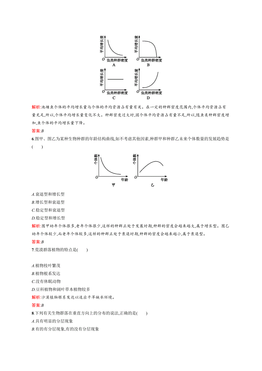 2015-2016学年高二生物浙科必修3单元测评：第四、五章 种群 群落 测评A WORD版含解析.docx_第2页