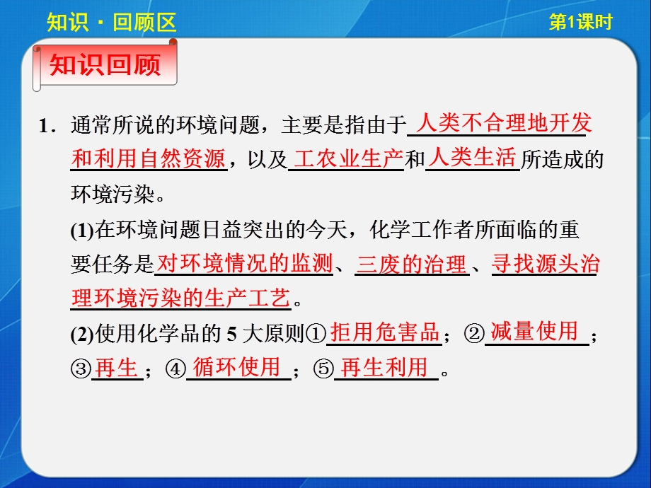 人教版化学选修六第一单元课题2《化学实验的绿色追求》 课件 课时1 .ppt_第3页