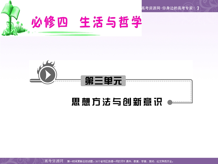 2012届高考复习政治课件（人教版湖南用）必修4 第3单元 第10课 第1框 树立创新意识是唯物辩证法的要求.ppt_第1页