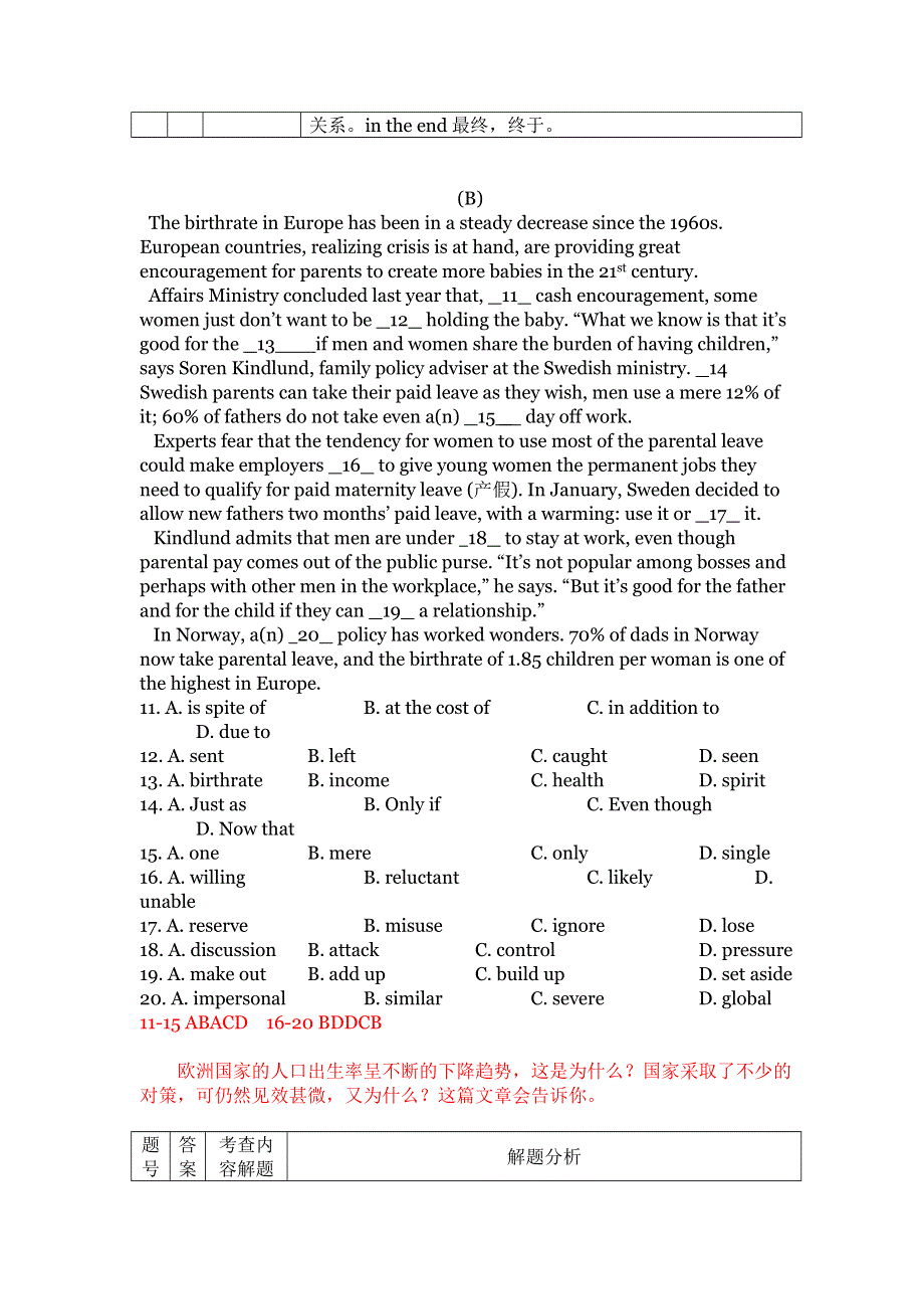 上海英语试卷完形填空题&完全解析11.doc_第3页