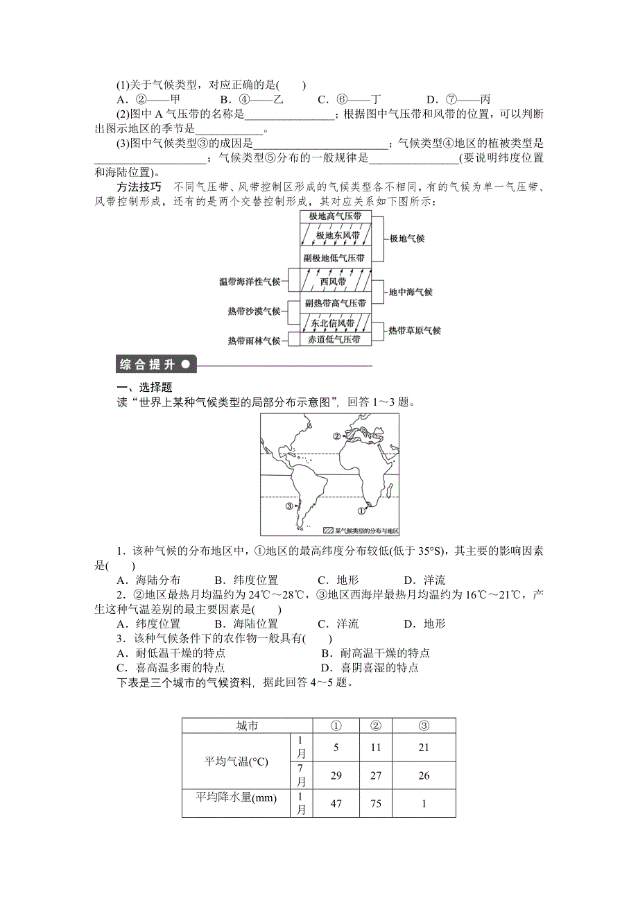 2016-2017学年高中地理（鲁教版必修一）课时作业：第二单元 单元活动 WORD版含答案.docx_第3页