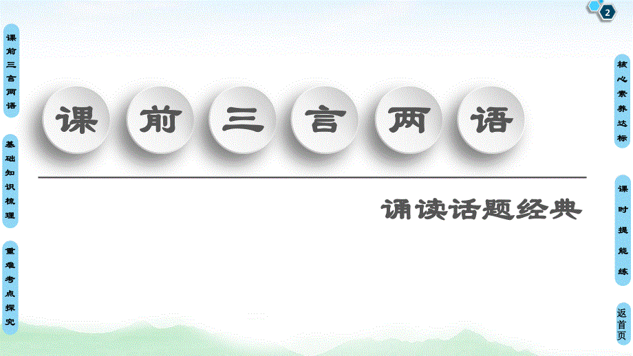 2021届高三英语人教版一轮新高考复习课件：必修3 UNIT 2　HEALTHY EATING .ppt_第2页