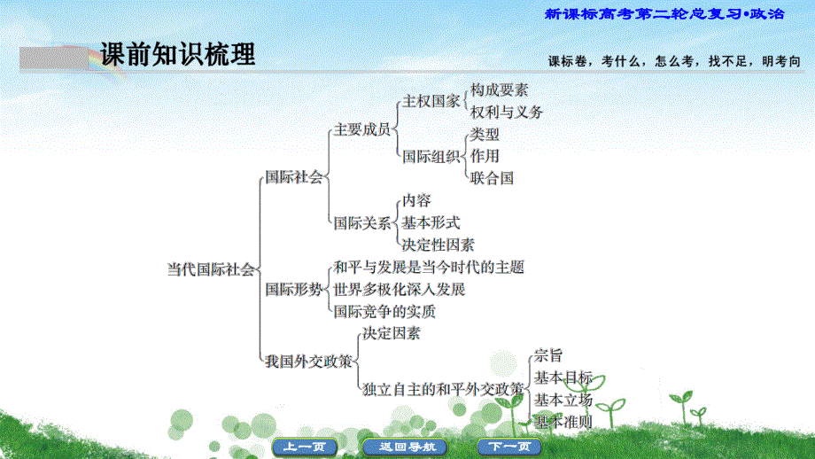 2020新课标高考政治二轮总复习课件：1-7 国际社会与中国外交 .ppt_第3页