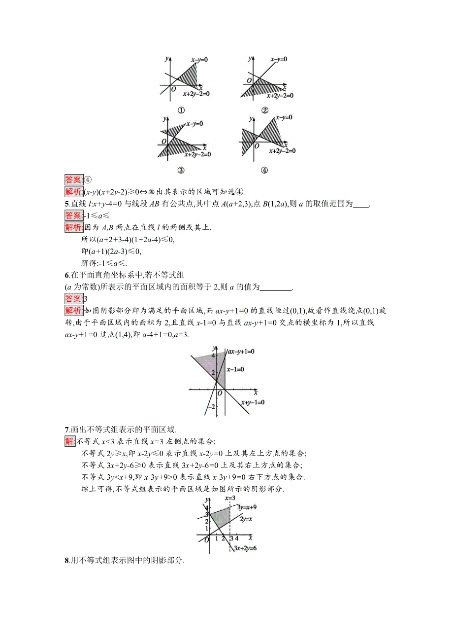 2016-2017学年高中数学苏教版必修五练习：第3章　不等式 课时训练14.docx_第2页