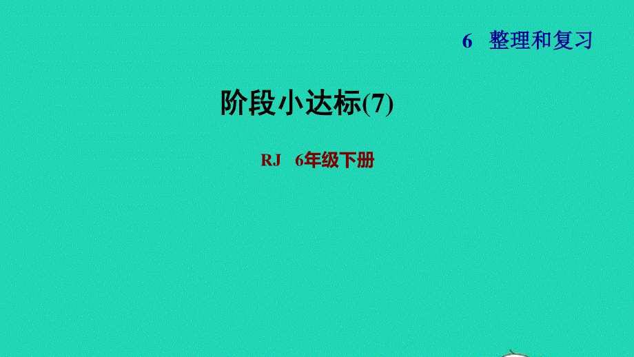 2022六年级数学下册 第6单元 总复习 专题一 数与代数阶段小达标(7)课件 新人教版.ppt_第1页