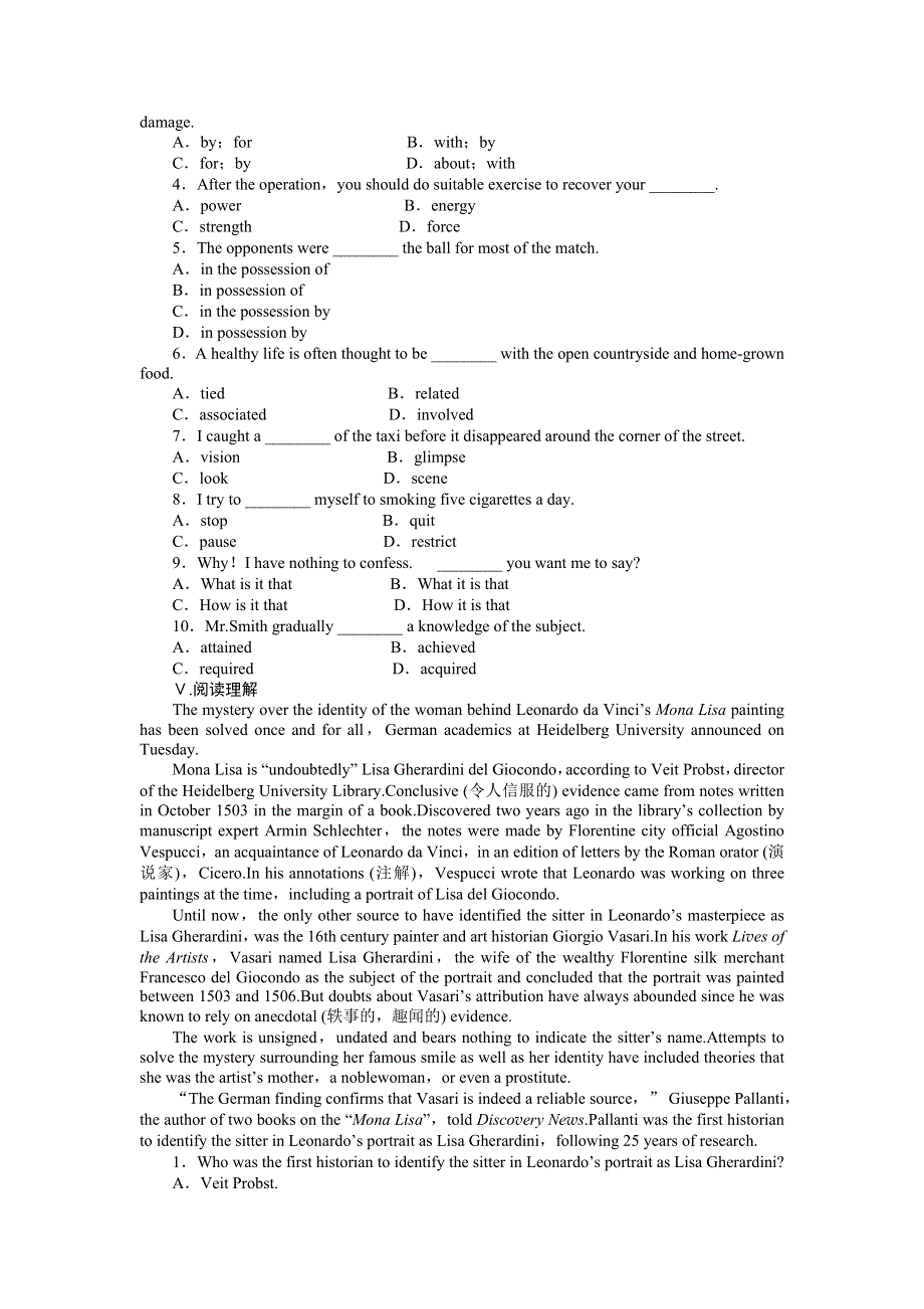 2016-2017学年高中英语（外研版选修六）课时作业：MODULE 2 第4课时 WORD版含解析.docx_第2页