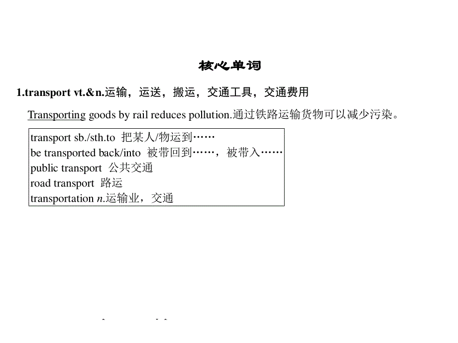 2012届高考英语一轮复习课件牛津译林版_选修7_UNIT_4　_PUBLIC_TRANSPORT_.ppt_第2页