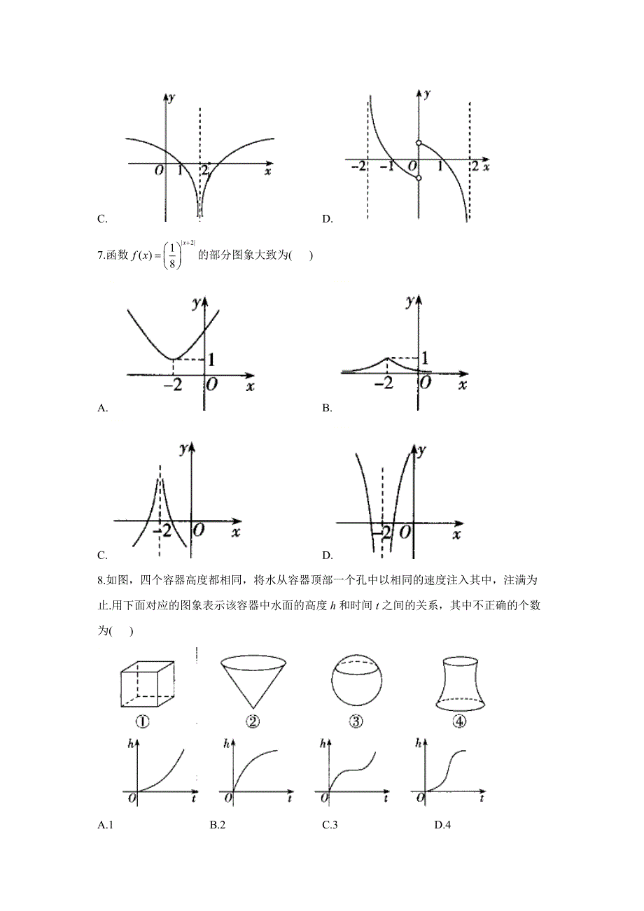 专题四 考点10 函数的图象（C卷）-2023届高考数学二轮复习重点基础练习.docx_第3页