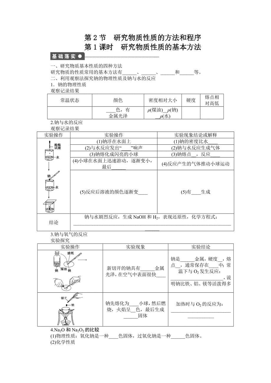 2016-2017学年高中化学鲁科版必修1课时作业：第1章 第2节 第1课时 WORD版含解析.docx_第1页